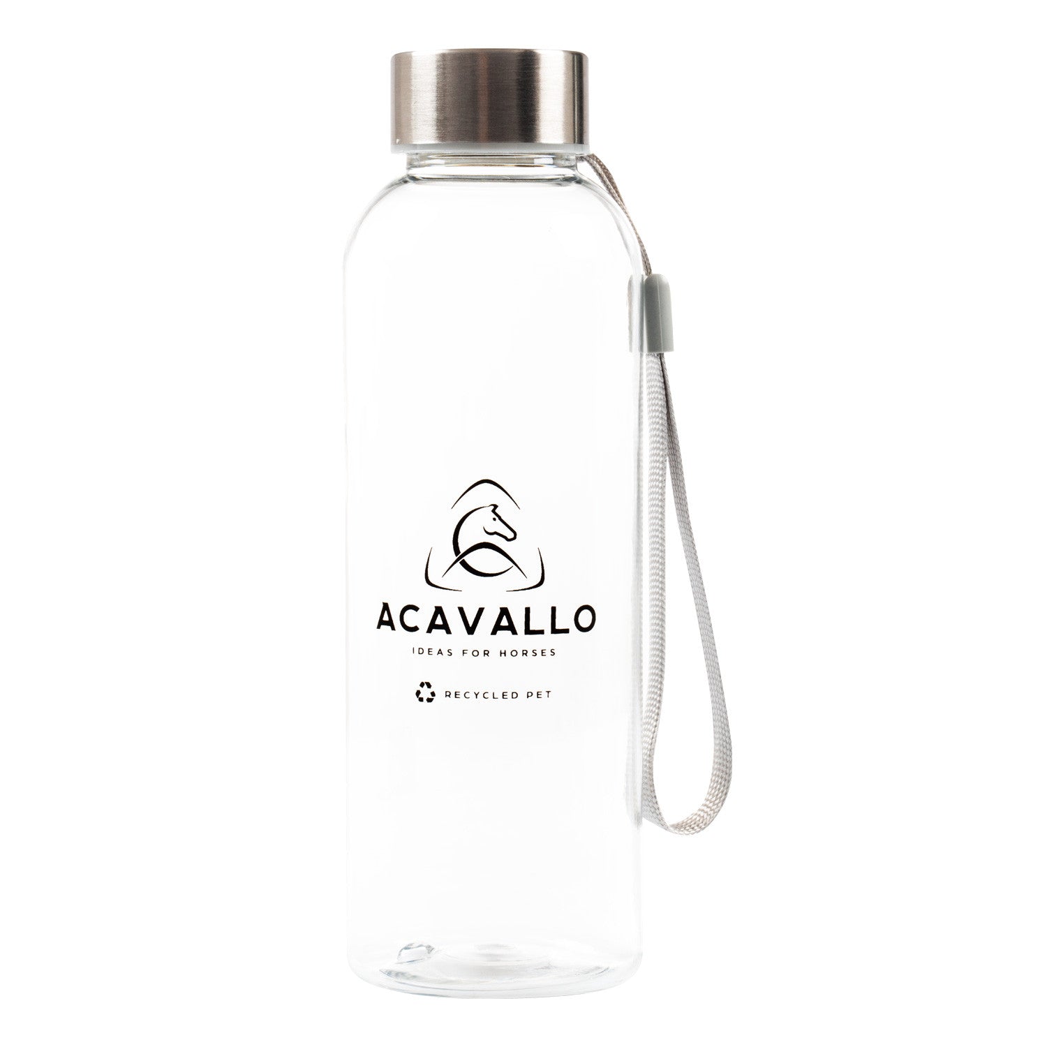 Recycled plastic water bottle.