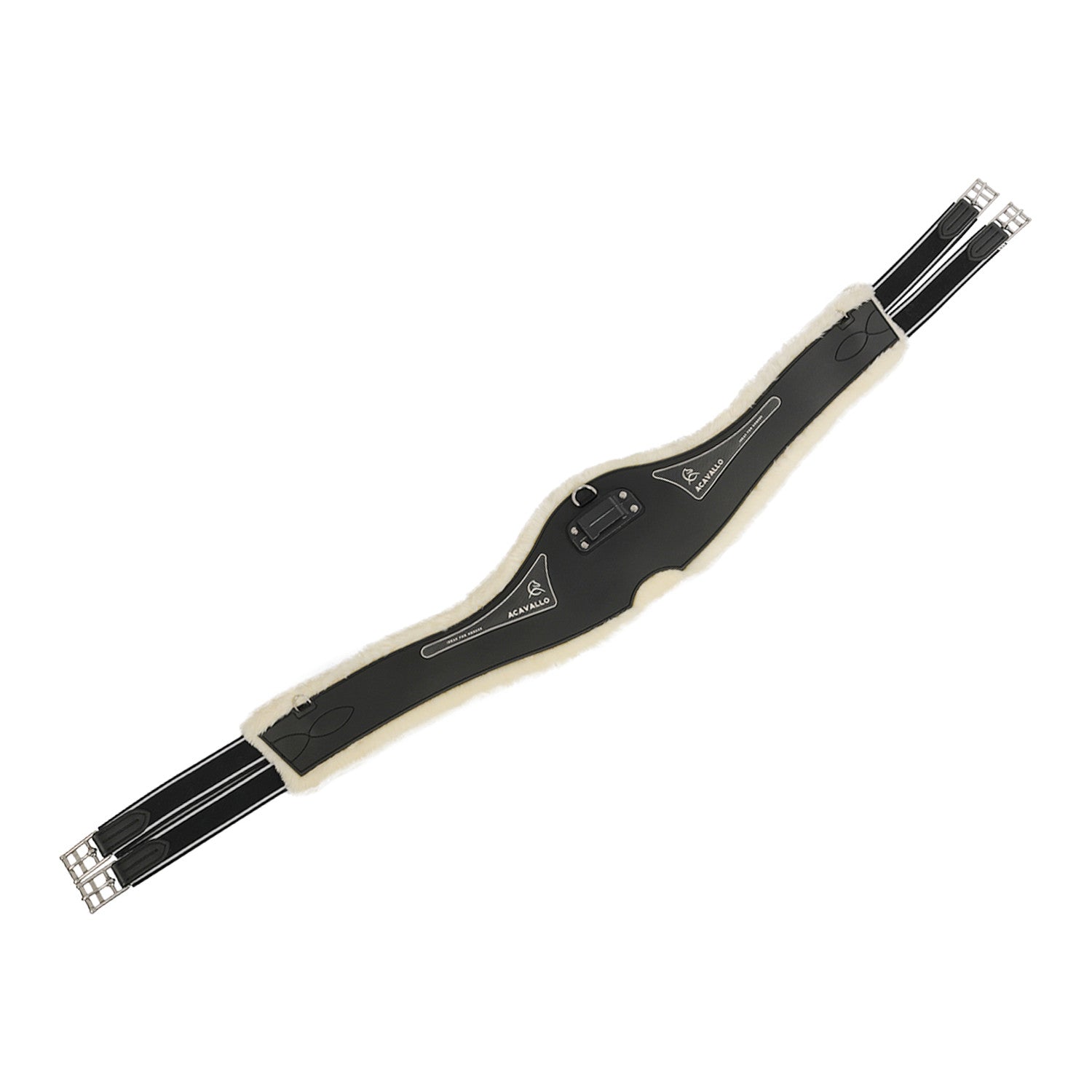 Jumping girth Classic gel PVC detachable faux sheepskin.