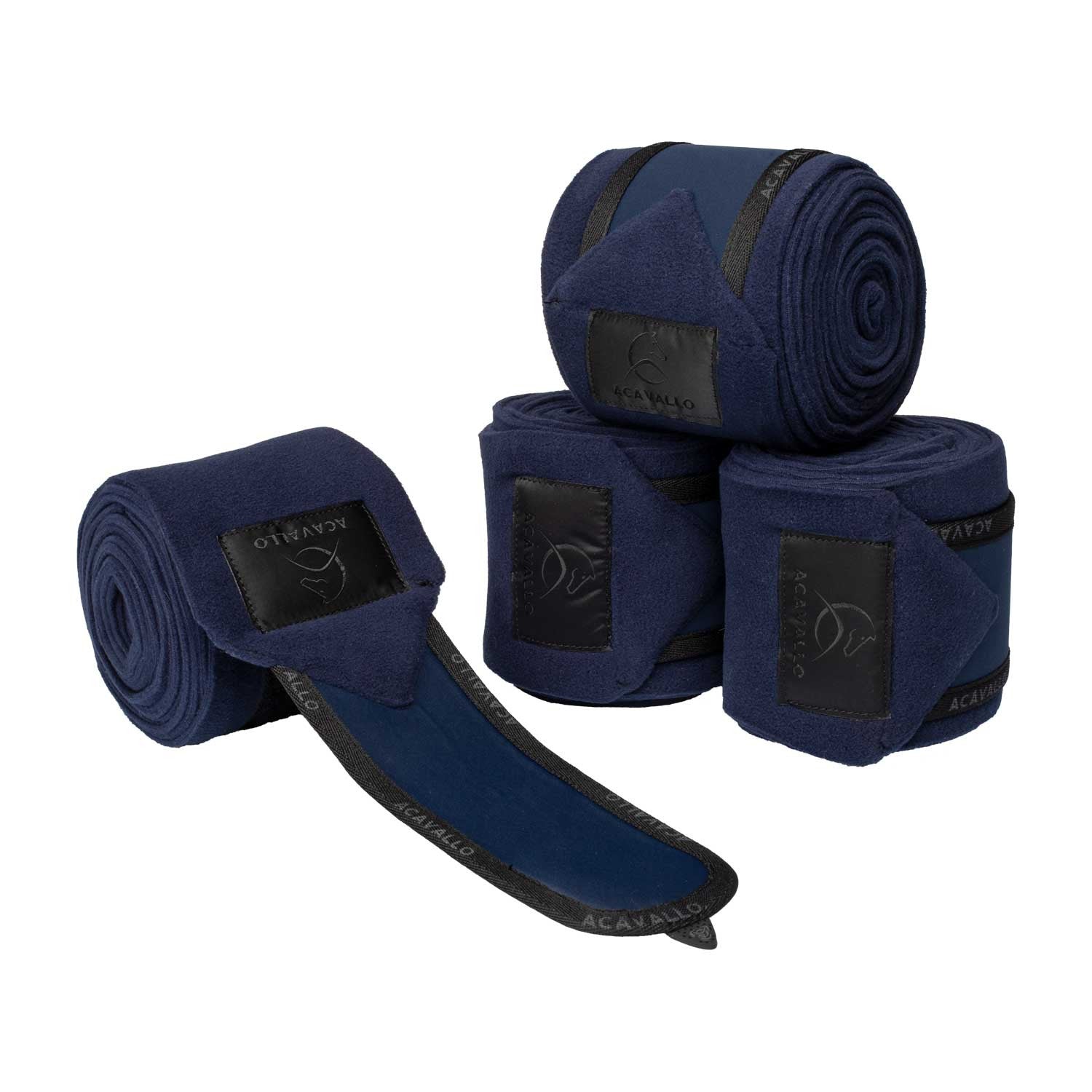 Anti-pilling fleece bandages hook-and-loop closure fastening.