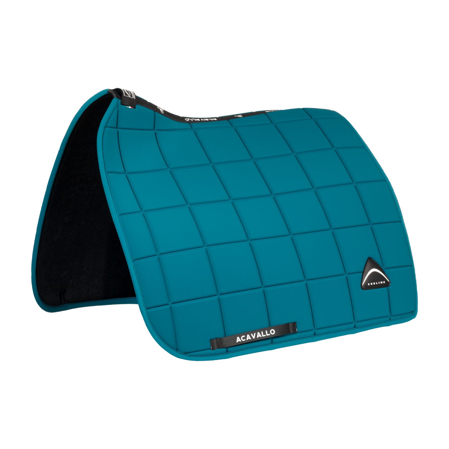 Sublime square dressage saddle pad in technical fabric.