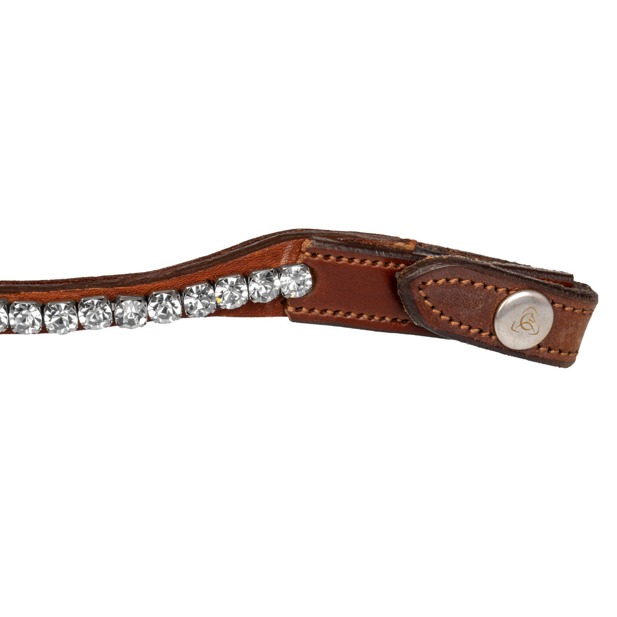 Acavallo Browband Calfskin & Round Crystals