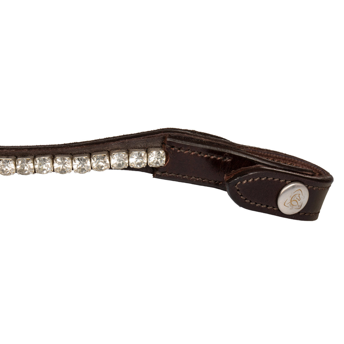 Acavallo Browband Calfskin & Round Crystals