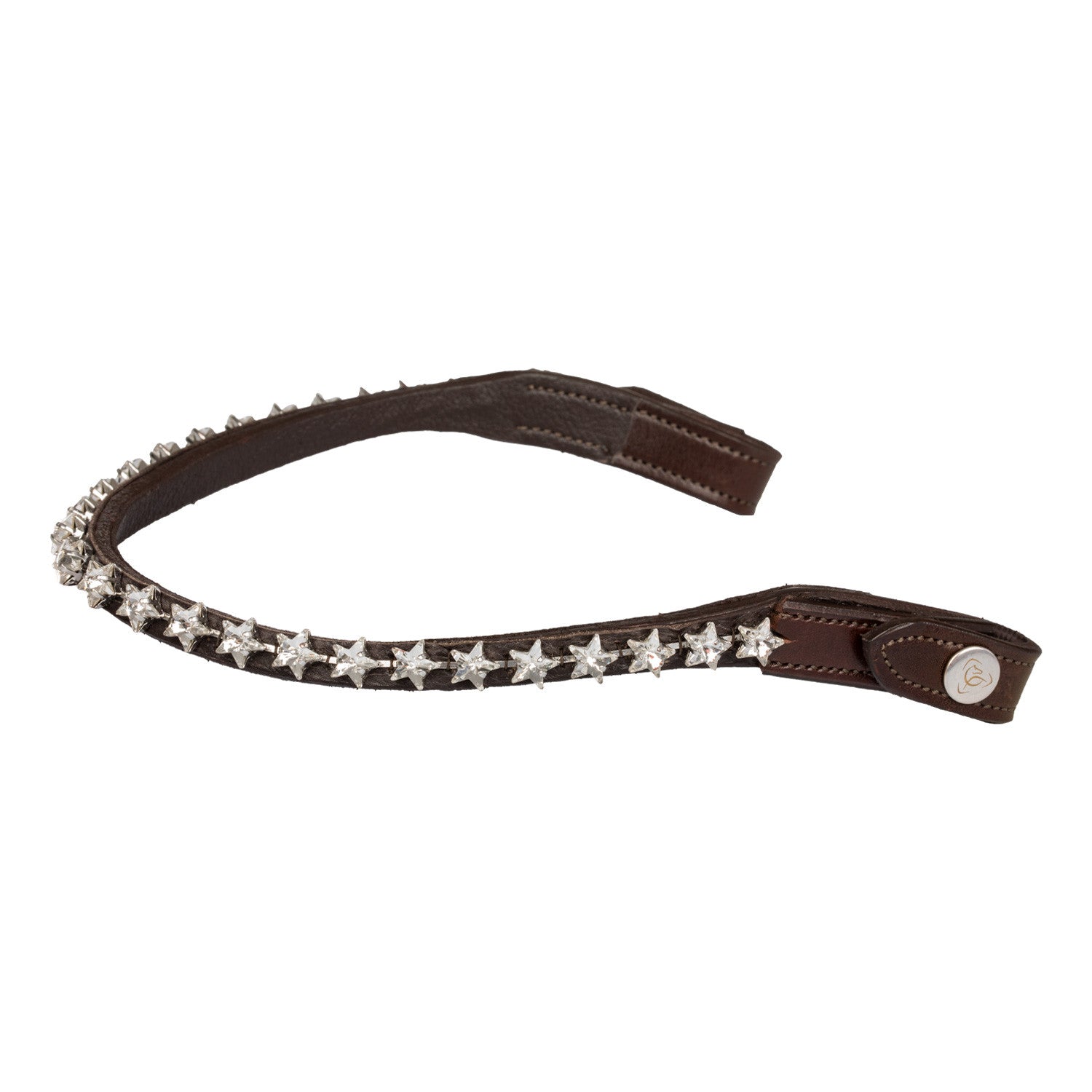 Browband calfskin & starry crystals.