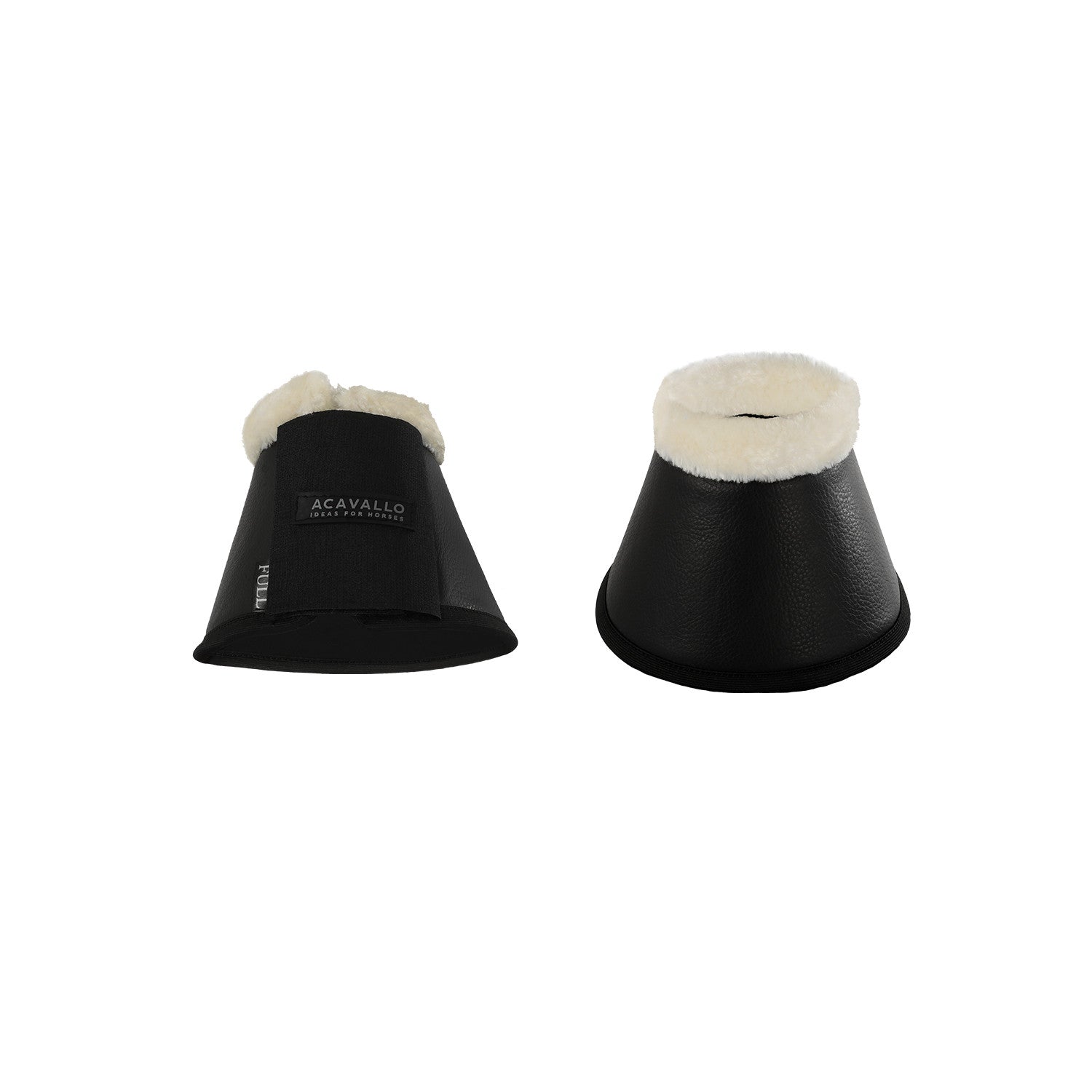 Eco-leather bell boots faux sheepskin & hook-and-loop closure.