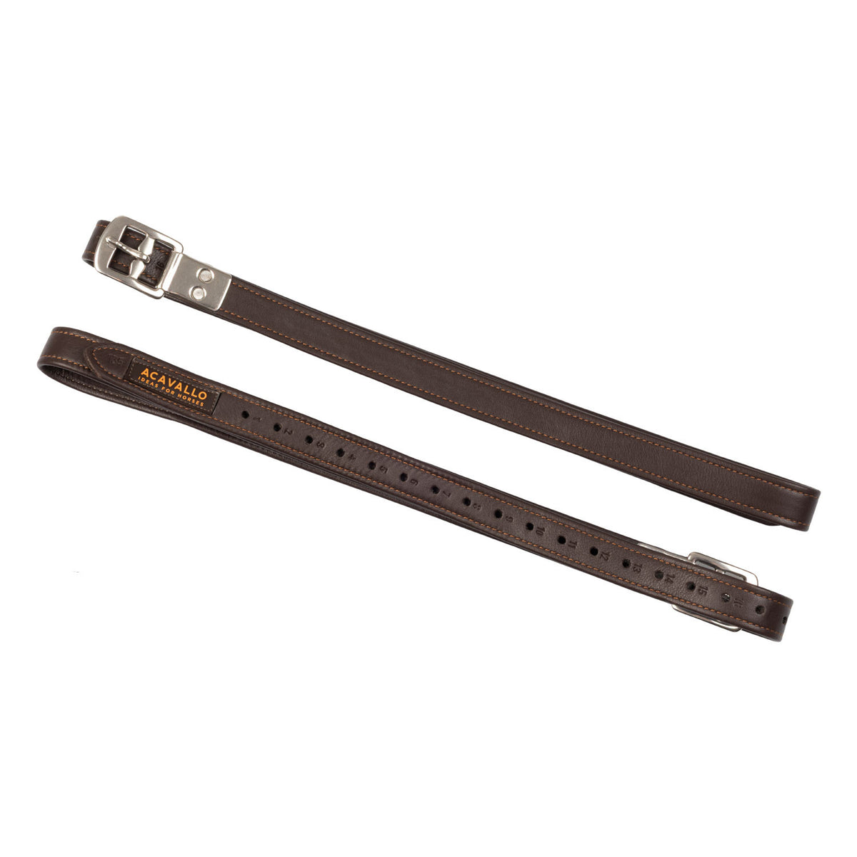 Acavallo Calfskin Stirrup Leathers with Encased Buckle