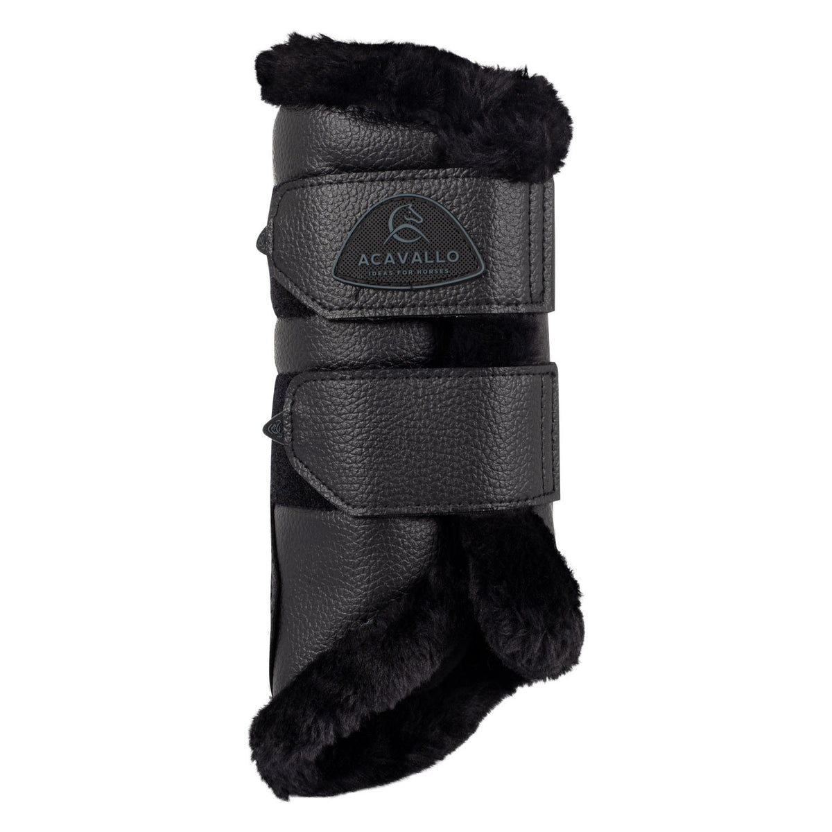 Acavallo Front Brushing Boots Eco-Leather & Faux Sheepskin