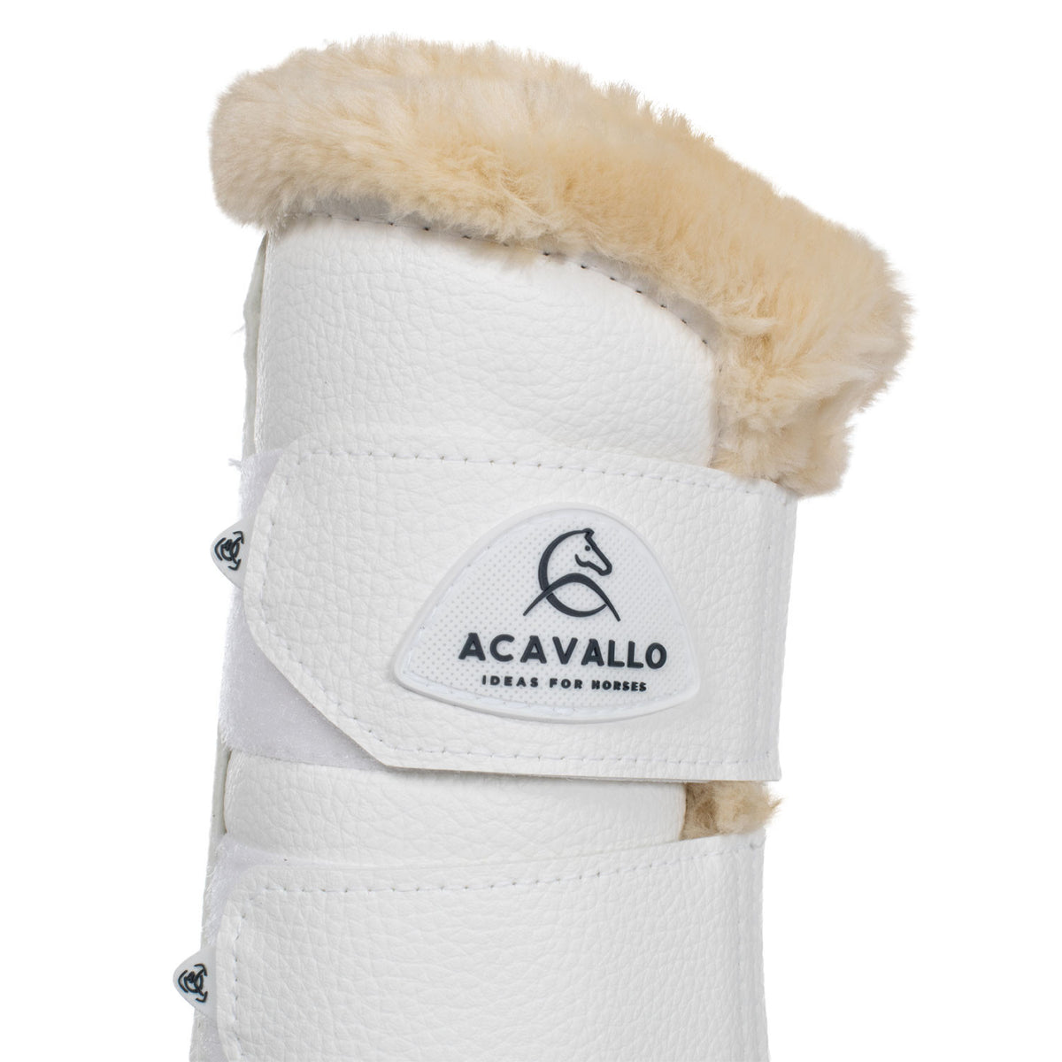 Acavallo Front Brushing Boots Eco-Leather & Faux Sheepskin