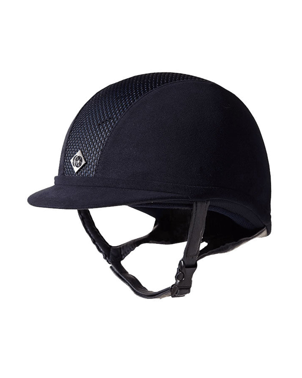 Charles Owen Ayr8 Plus Micro Suede Fixed Peak Riding Helmet.
