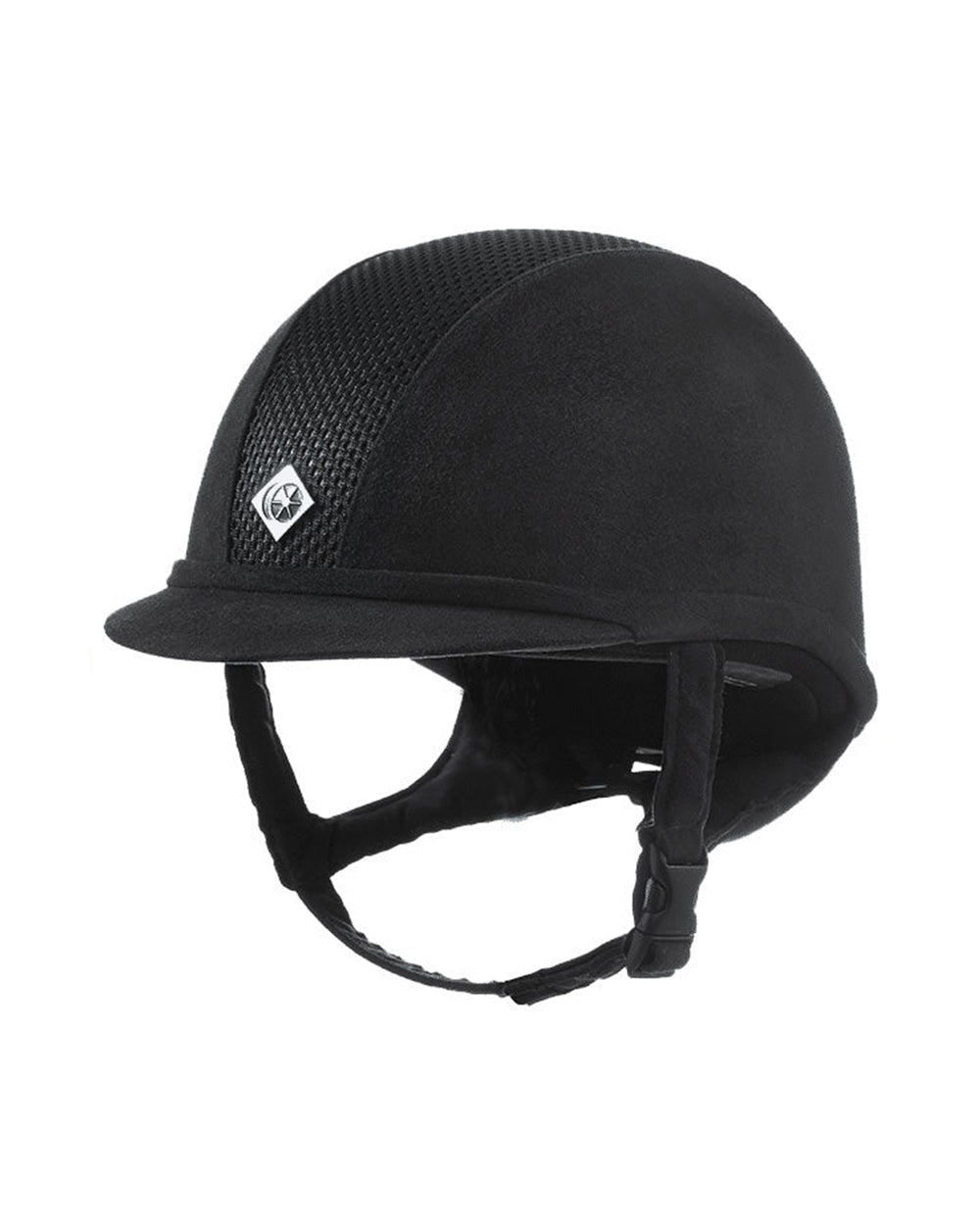 Charles Owen Ayr8 Plus Micro Suede Fixed Peak Riding Helmet.