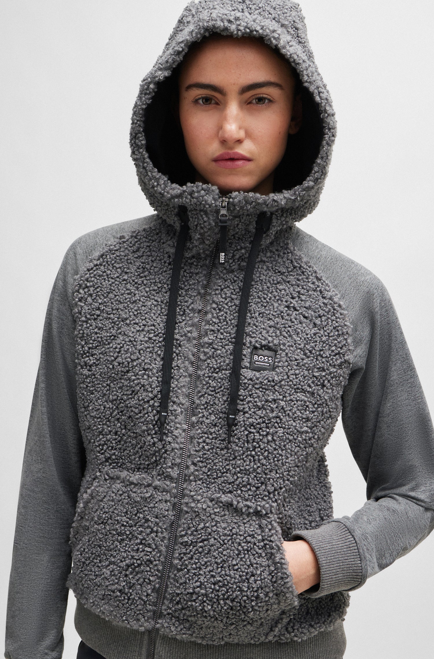 Boss Riva Teddy Ladies Hybrid Zip Hoodie *Pre-order for dispatch within approximately 2 weeks*.