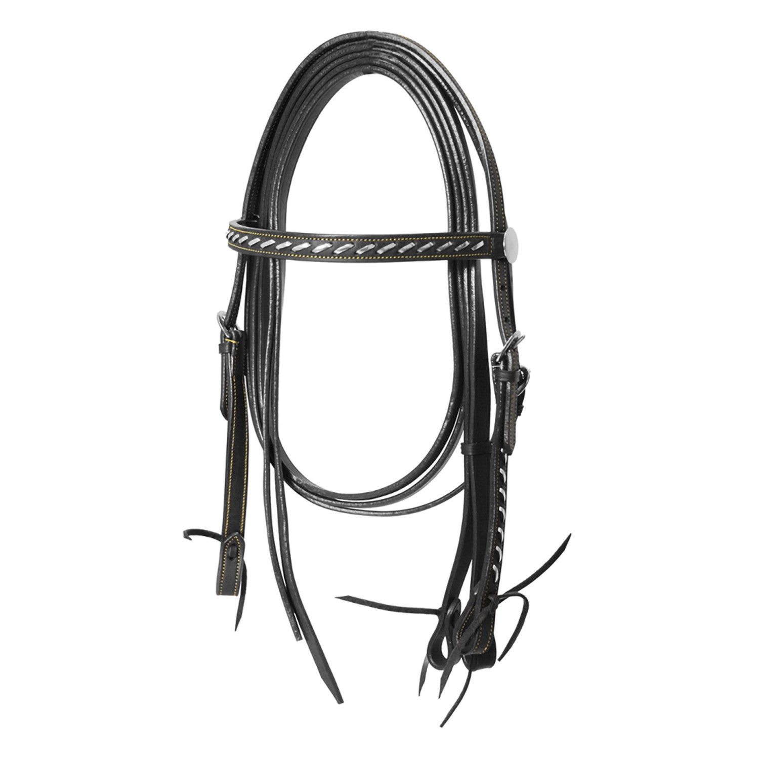 LAKOTA WESTERN SILVER WIRE BRIDLE WITH REINS.