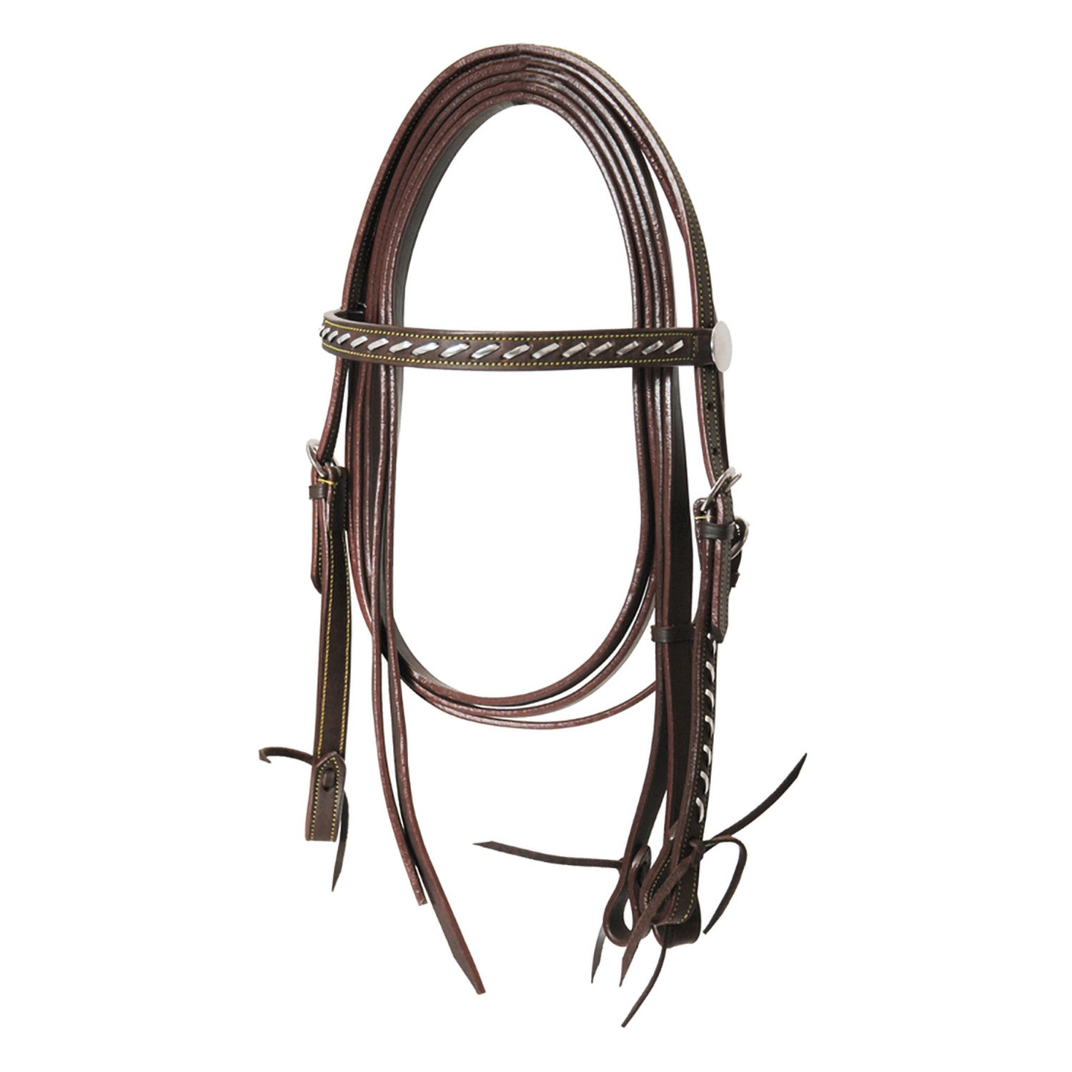 LAKOTA WESTERN SILVER WIRE BRIDLE WITH REINS.
