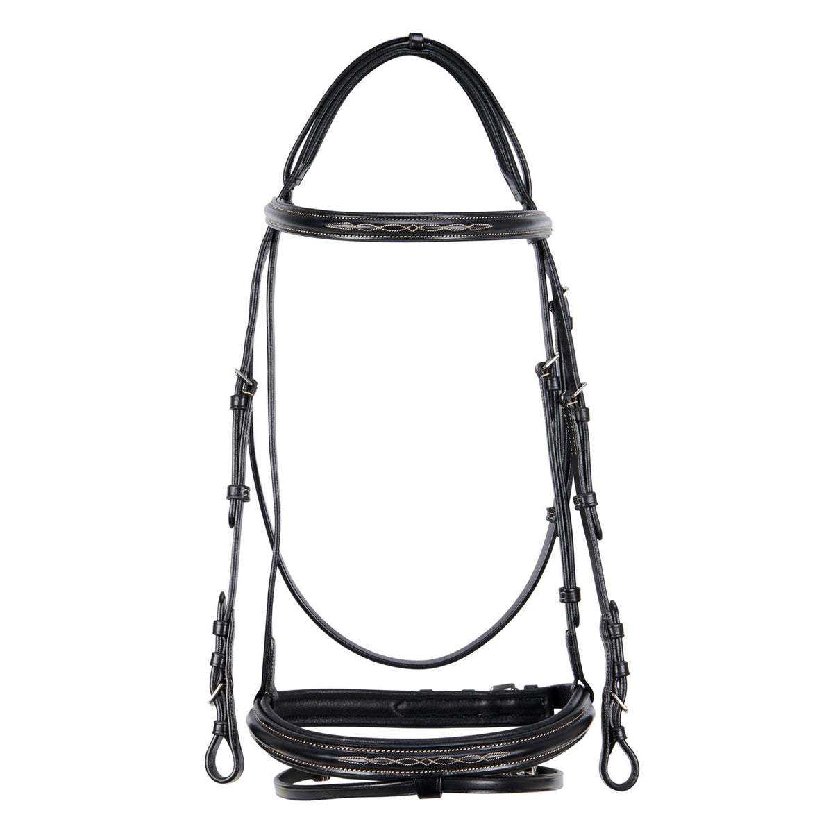 Leather English bridle with embroideries NEW