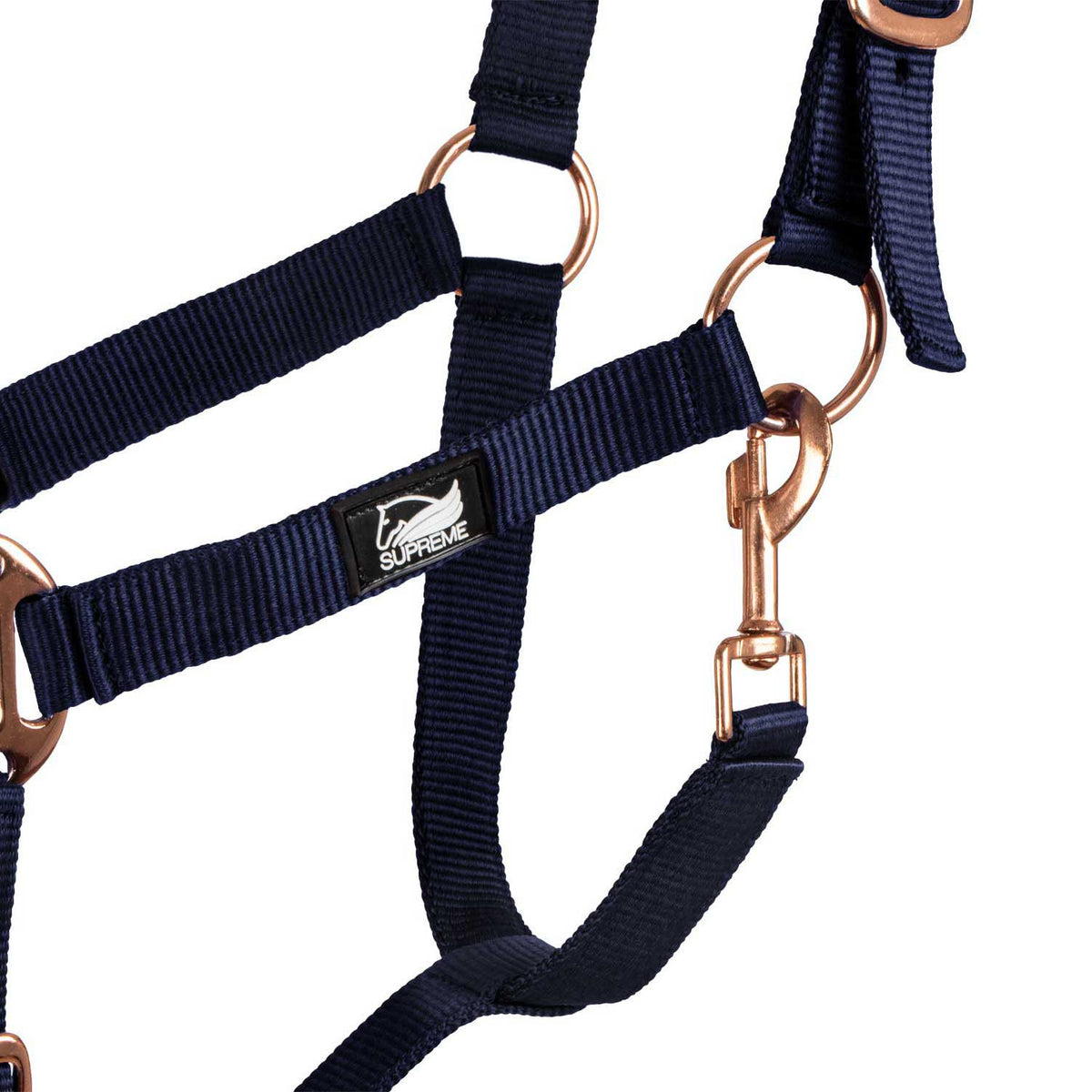 ROSE GOLD LINE NYLON HALTER + LEAD