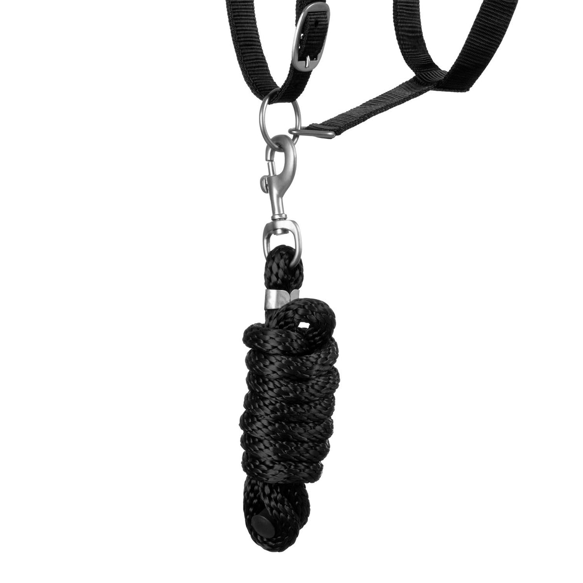 SYNTHETIC HALTER WITH LEAD SOLID COLOR WITH REFLECTIVE STRIPES