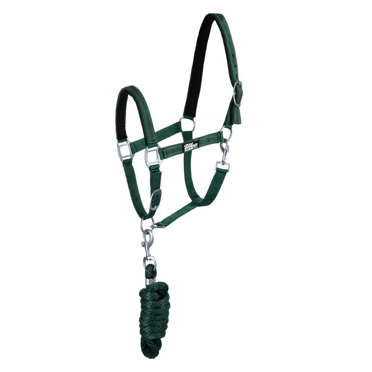 SYNTHETIC HALTER WITH LEAD SOLID COLOR WITH REFLECTIVE STRIPES