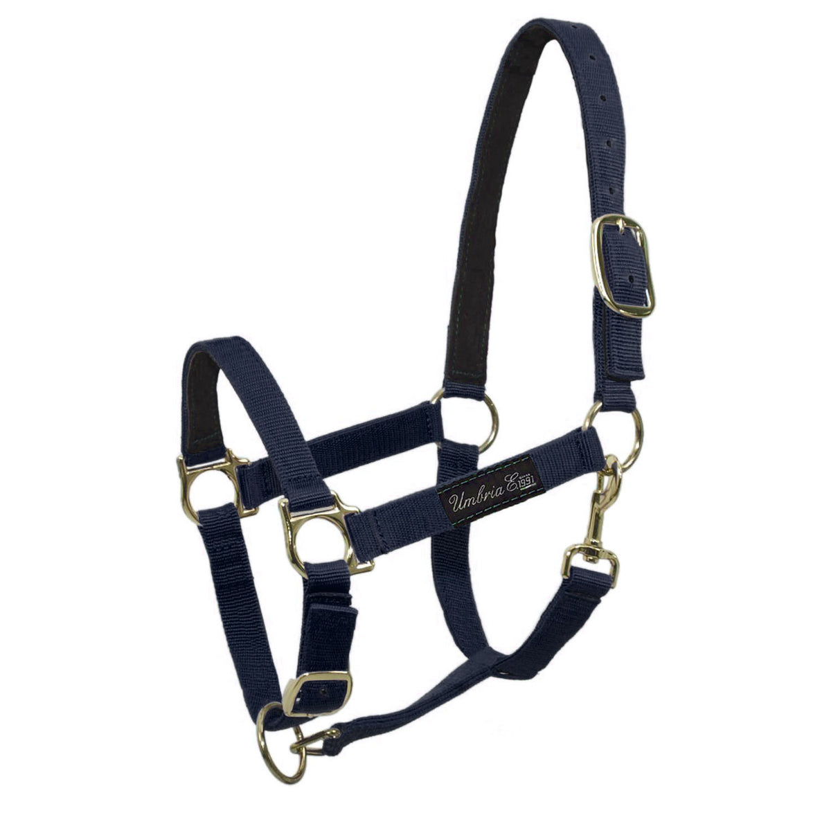 NYLON HALTER WITH LEATHER REINFORCEMENT