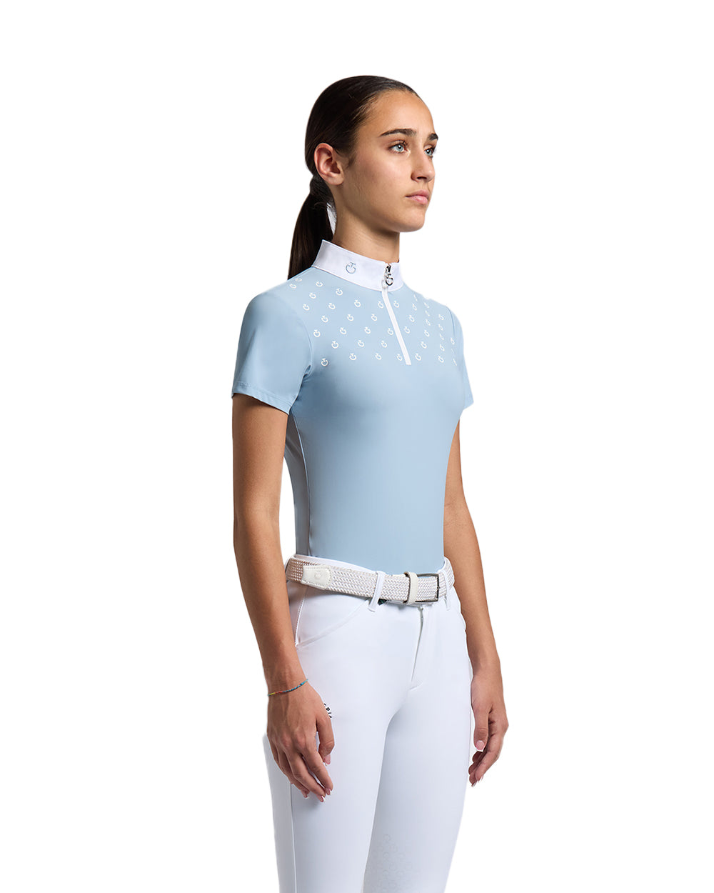 Cavalleria Toscana Young Rider Childs Logo Print Competition Shirt.