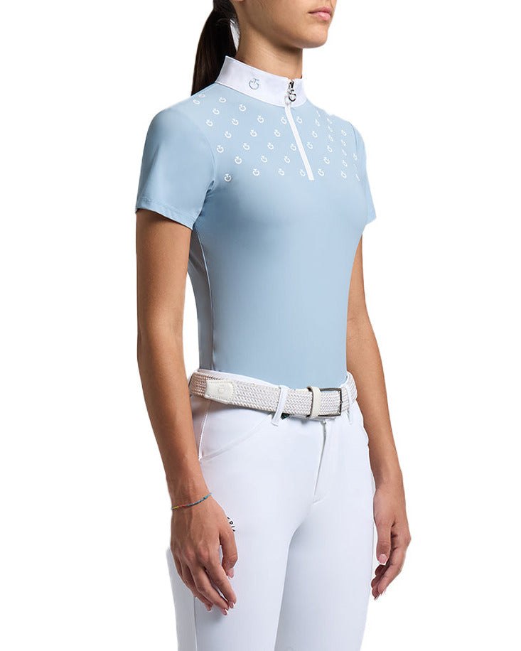 Cavalleria Toscana Young Rider Childs Logo Print Competition Shirt.