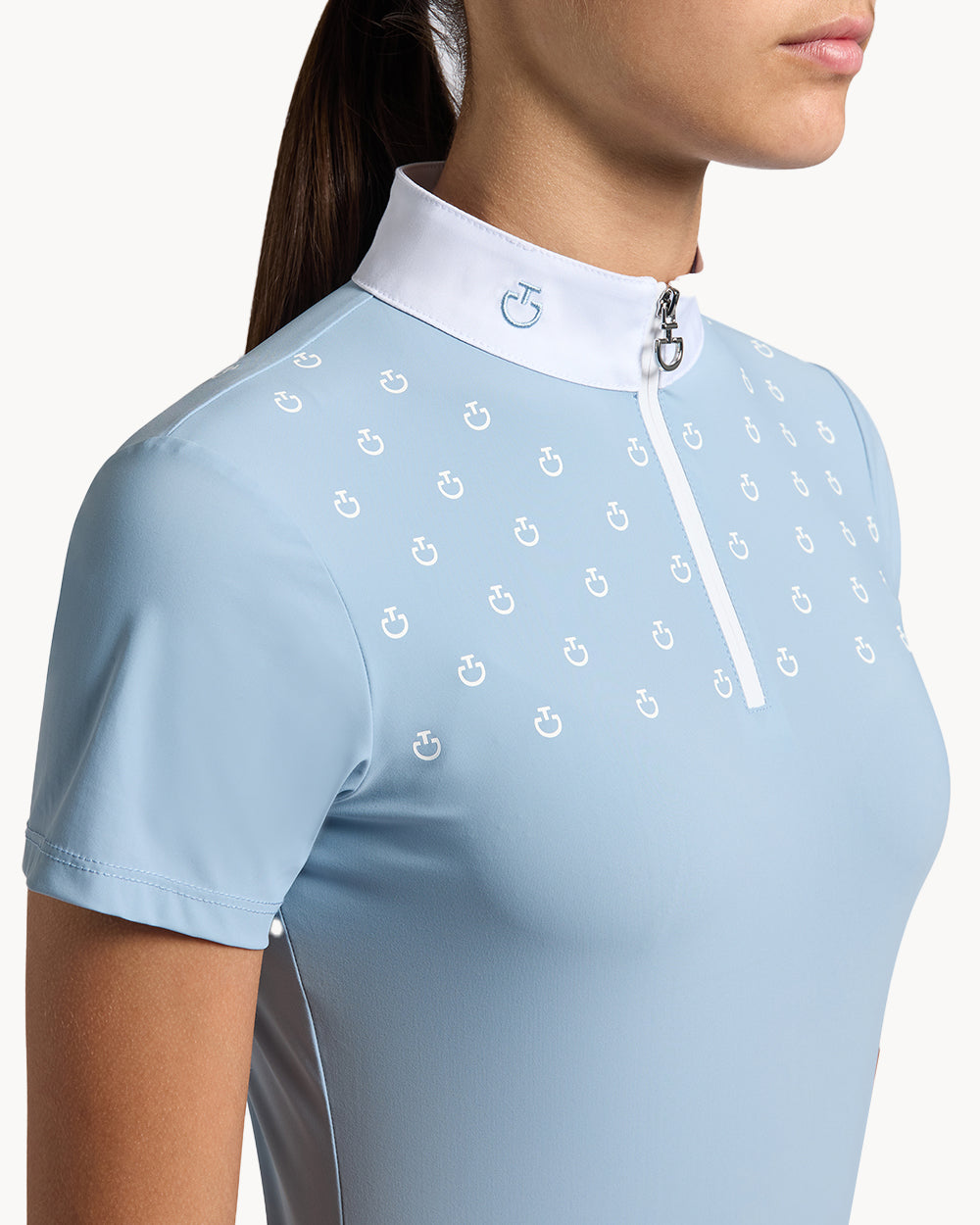 Cavalleria Toscana Young Rider Childs Logo Print Competition Shirt.