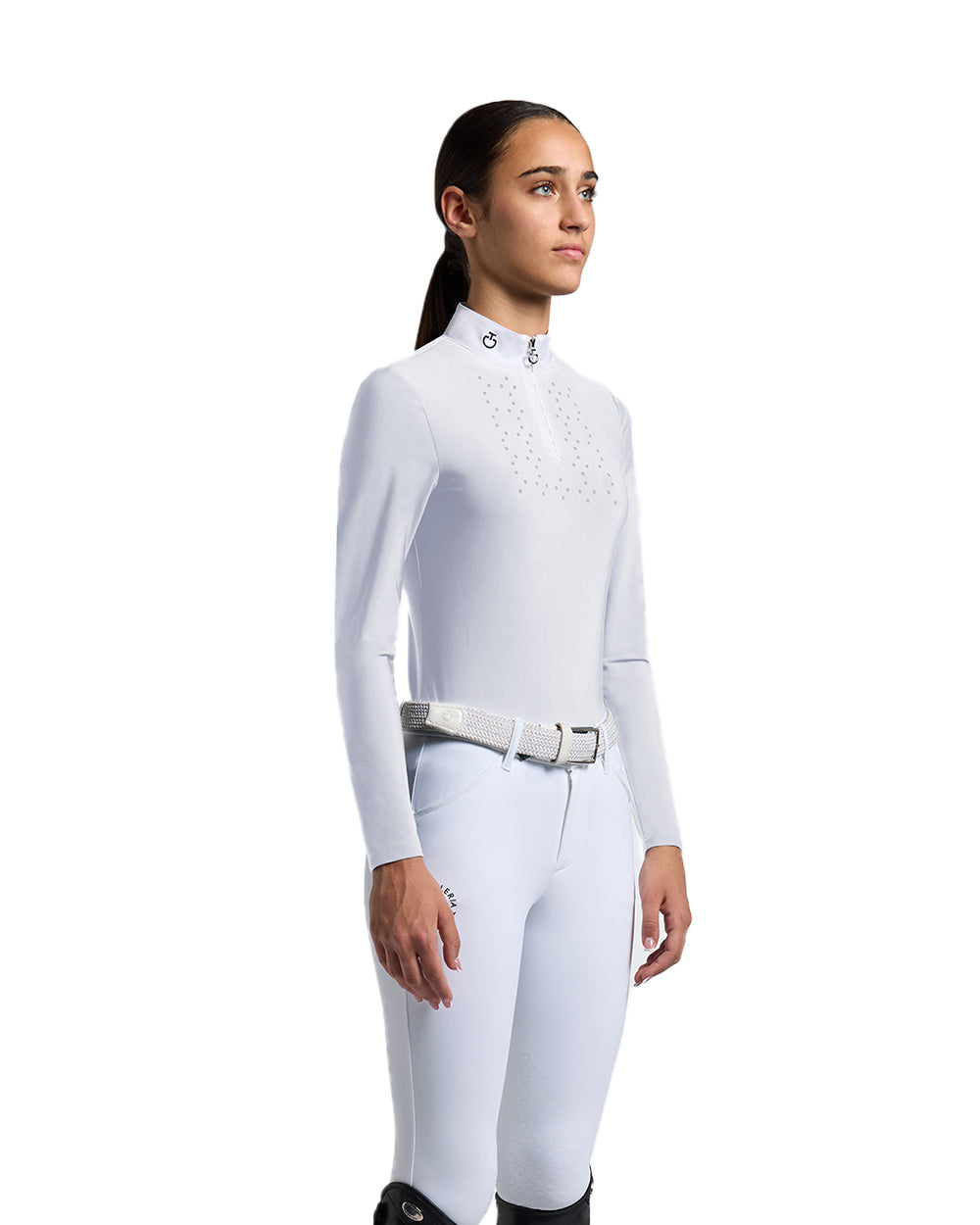 Cavalleria Toscana CT Girls Young Rider Jersey Long-Sleeved Competition Shirt.