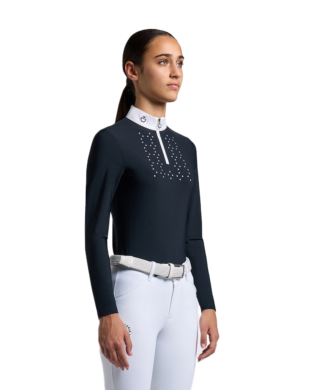 Cavalleria Toscana CT Girls Young Rider Jersey Long-Sleeved Competition Shirt.