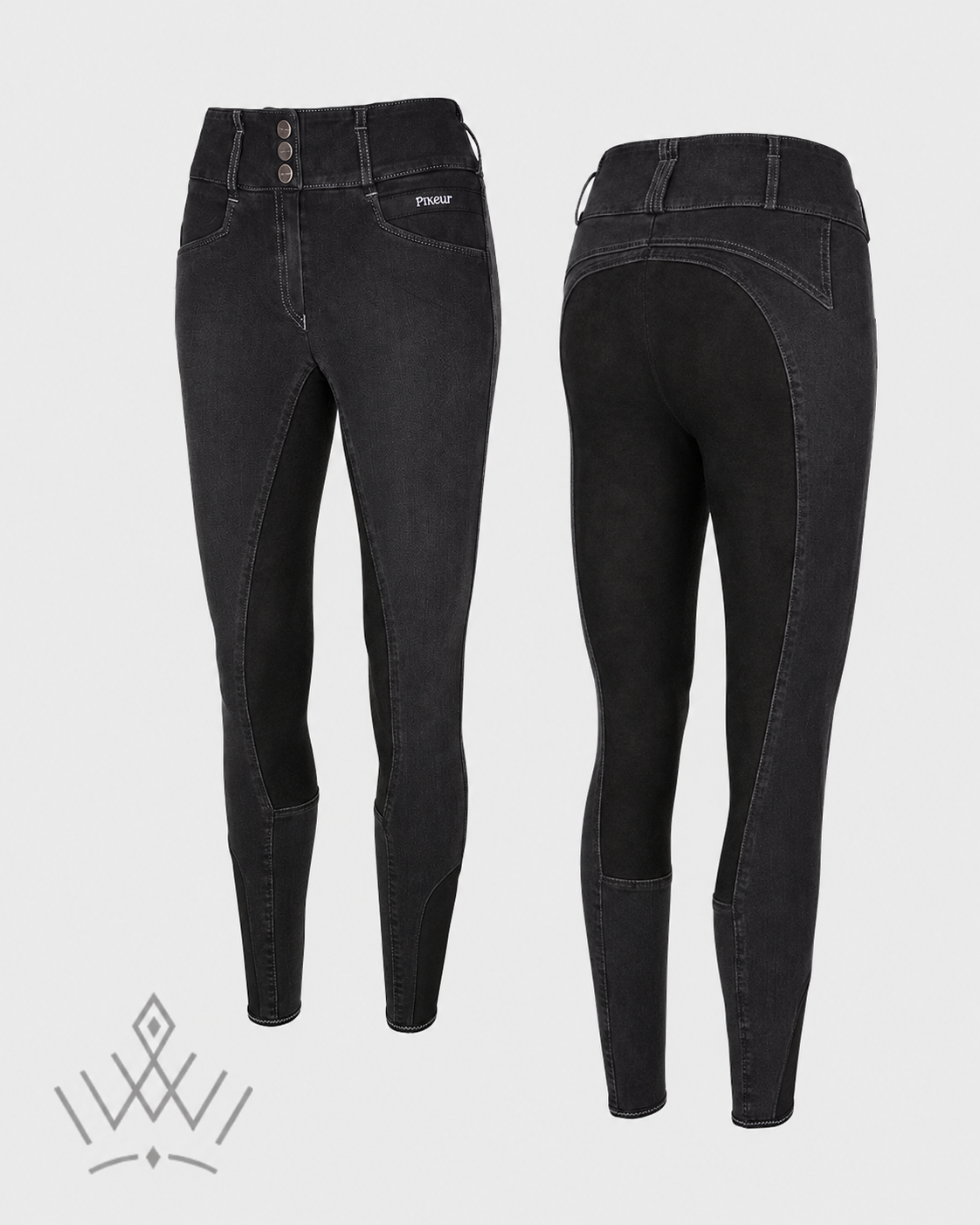 Pikeur Candela Denim Ladies Suede Seat Breeches - Fast Dispatch