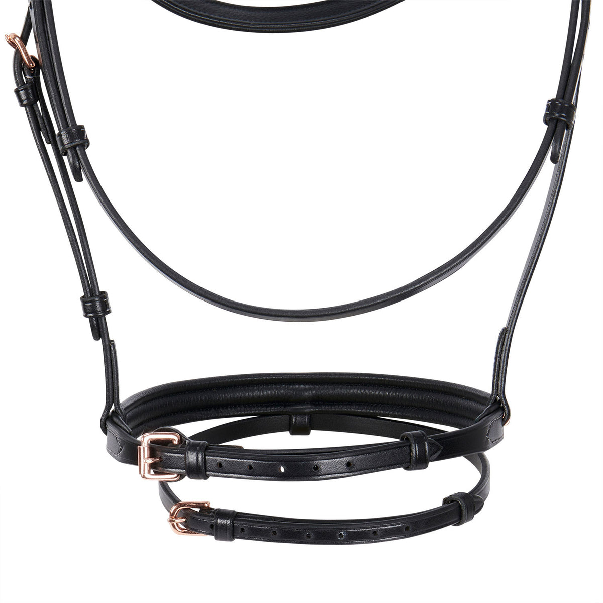 English clincher leather bridle colour rose gold