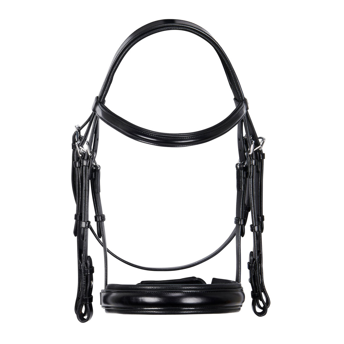 Leather dressage bridle without reins