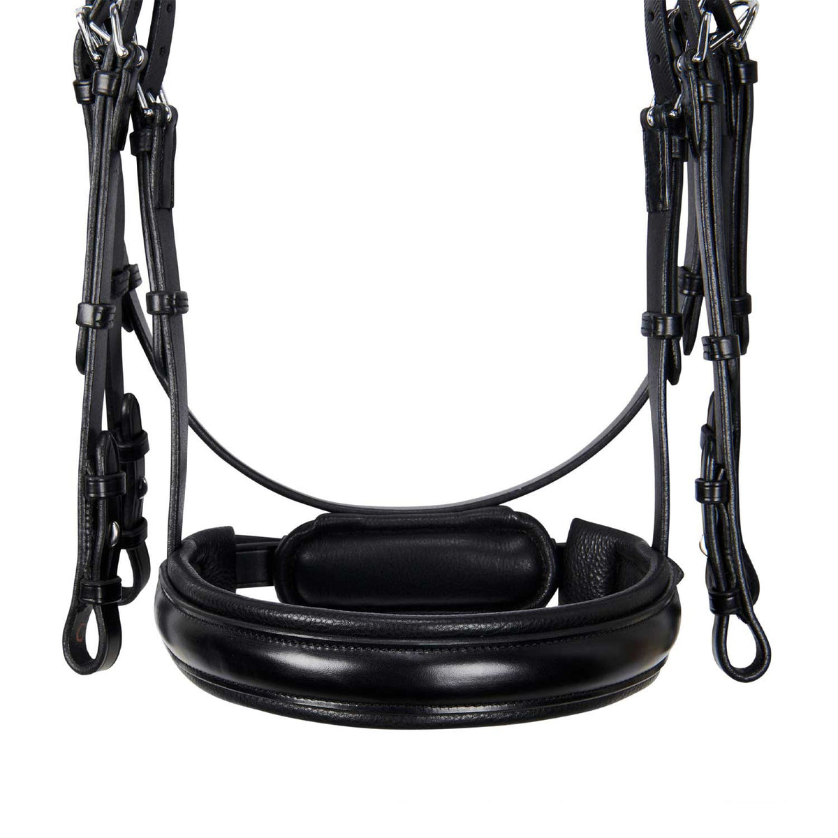 Leather dressage bridle without reins