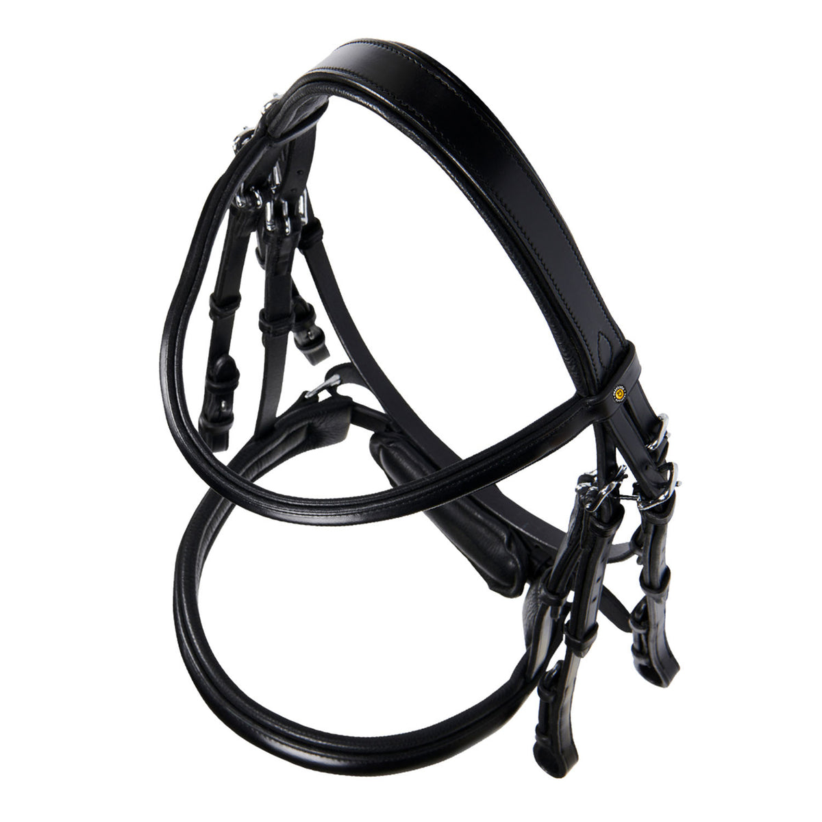 Leather dressage bridle without reins