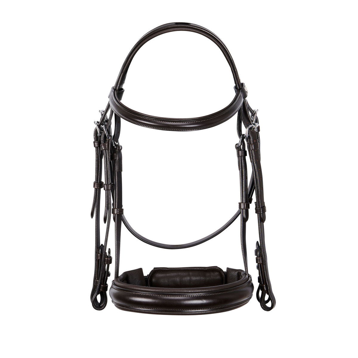 Leather dressage bridle without reins