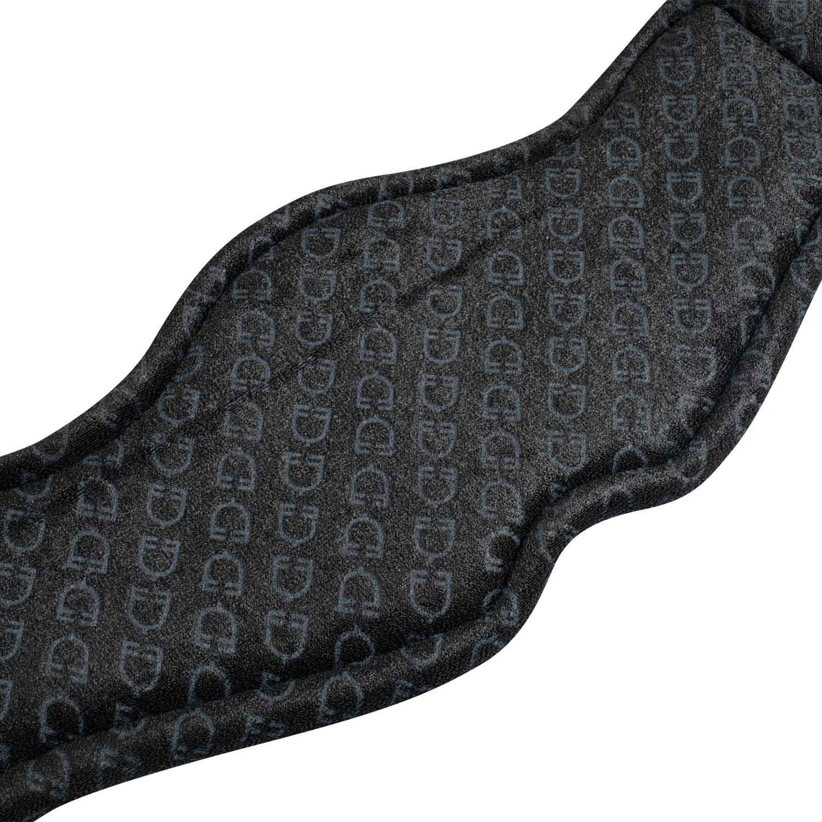 Equestro Shaped Dressage Girth In Leather With Engraved Logo