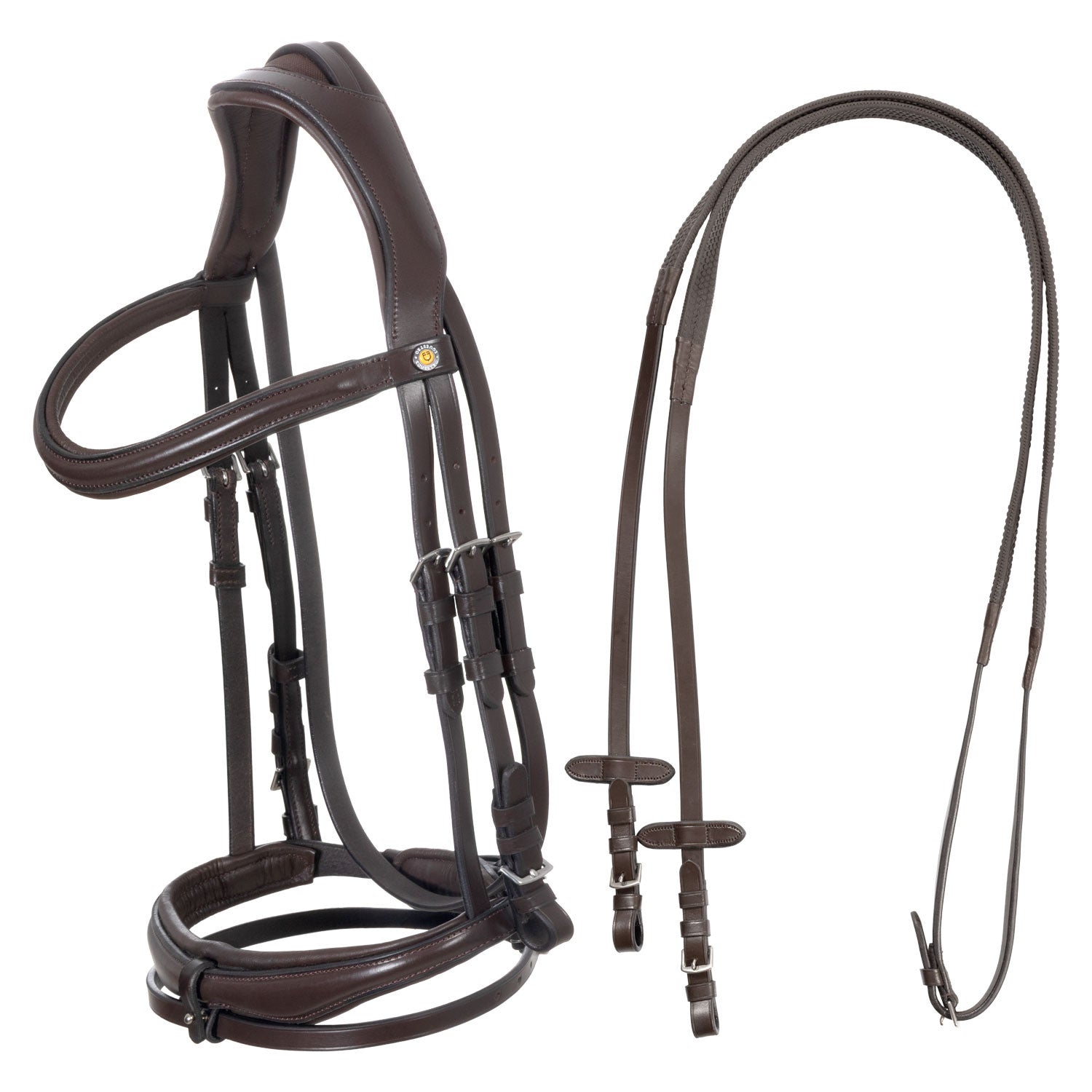 English bridle with anatomical noseband.