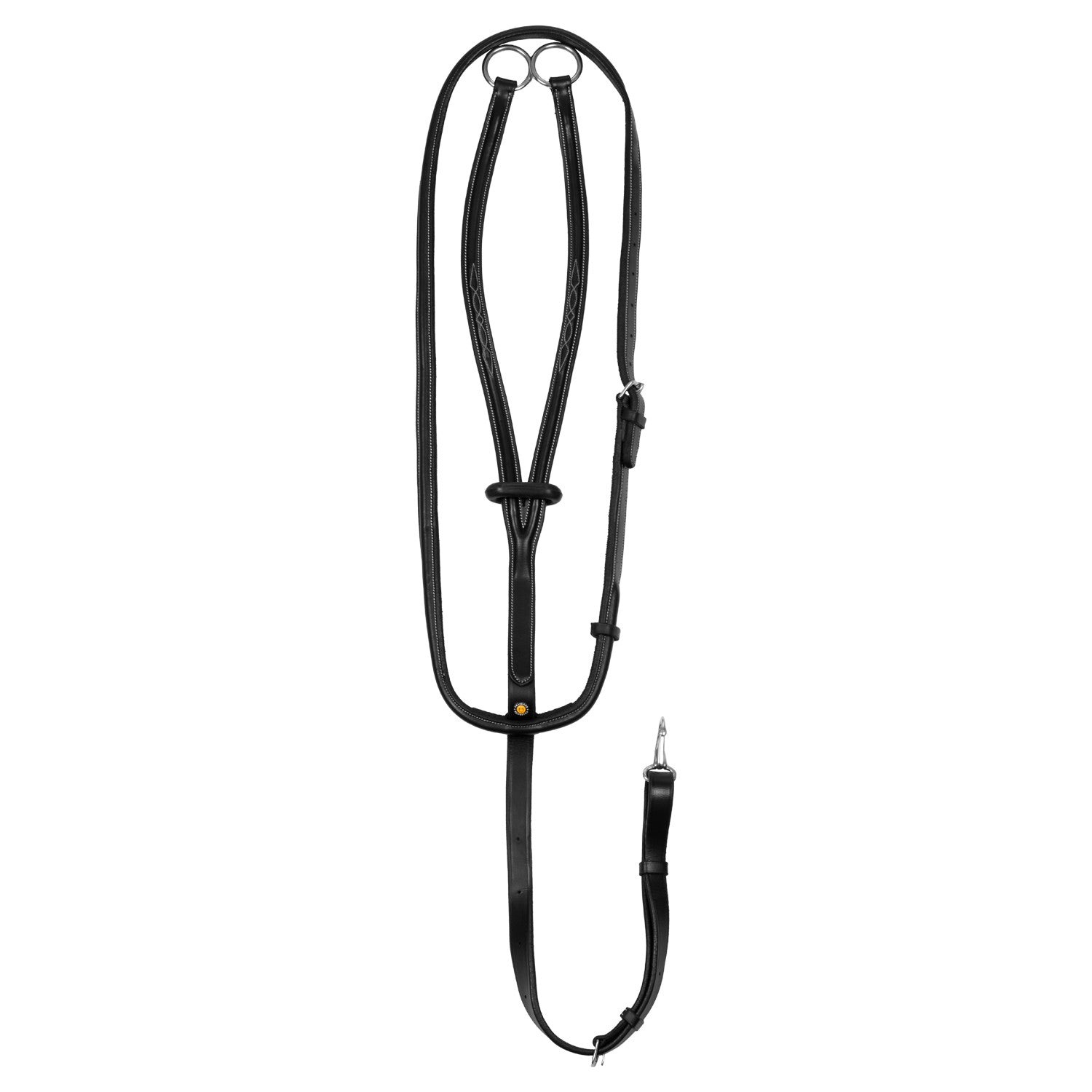 Collier martingale with contrast stitching.