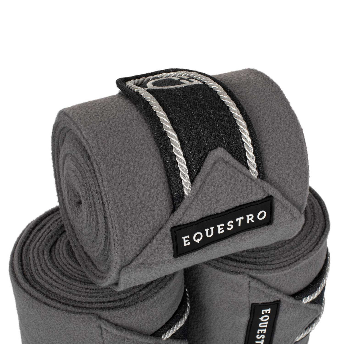 Fleece pony bandages with embroidered logo