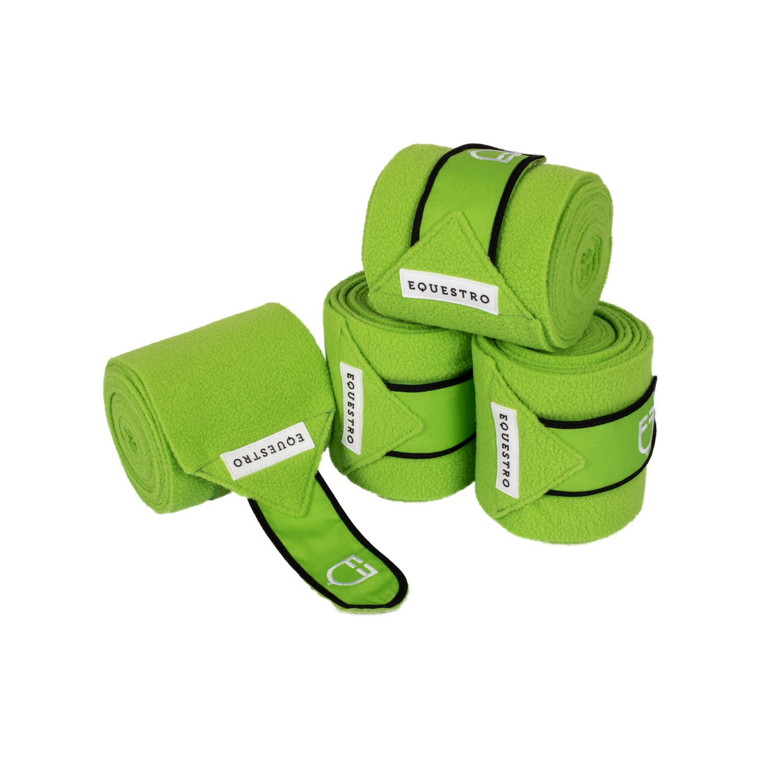 Fleece bandages with hook-and-loop fastening.
