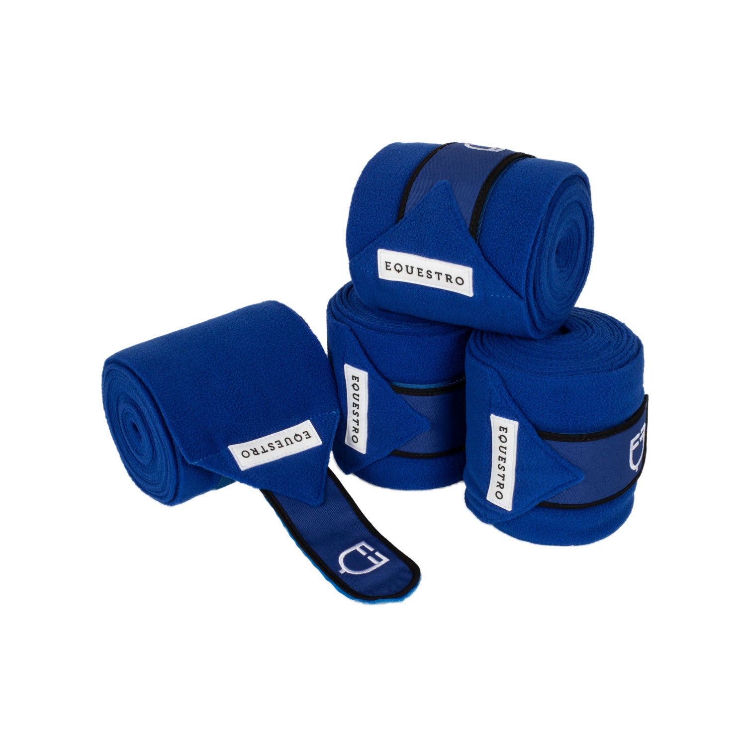 Fleece bandages with hook-and-loop fastening.