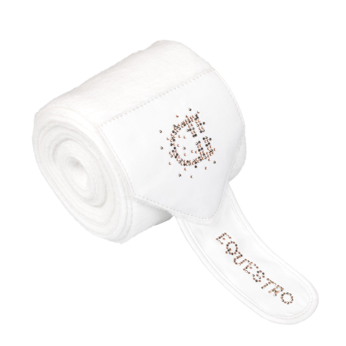 Equestro Fleece Bandages With Rhinestone Logo