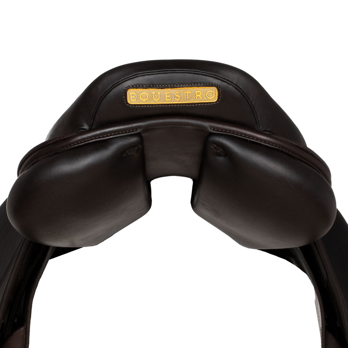 Earth jumping saddle in double leather with embossed logo