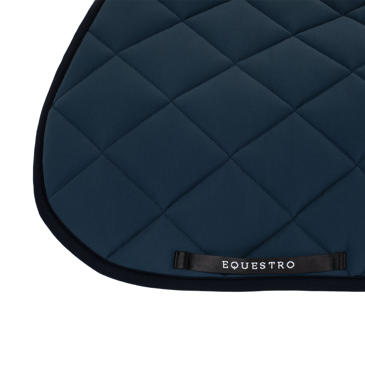 Equestro Jumping Saddle Pad With Embroidered Logo Black Line Edition