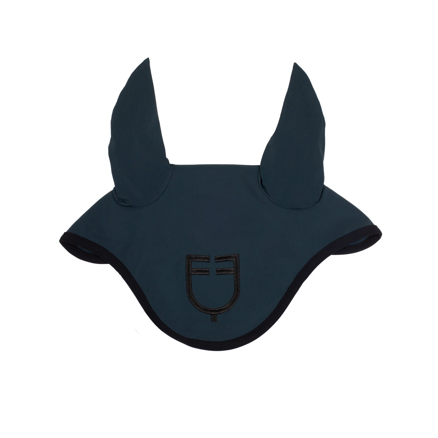 Black line edition fly veil in stretch material.