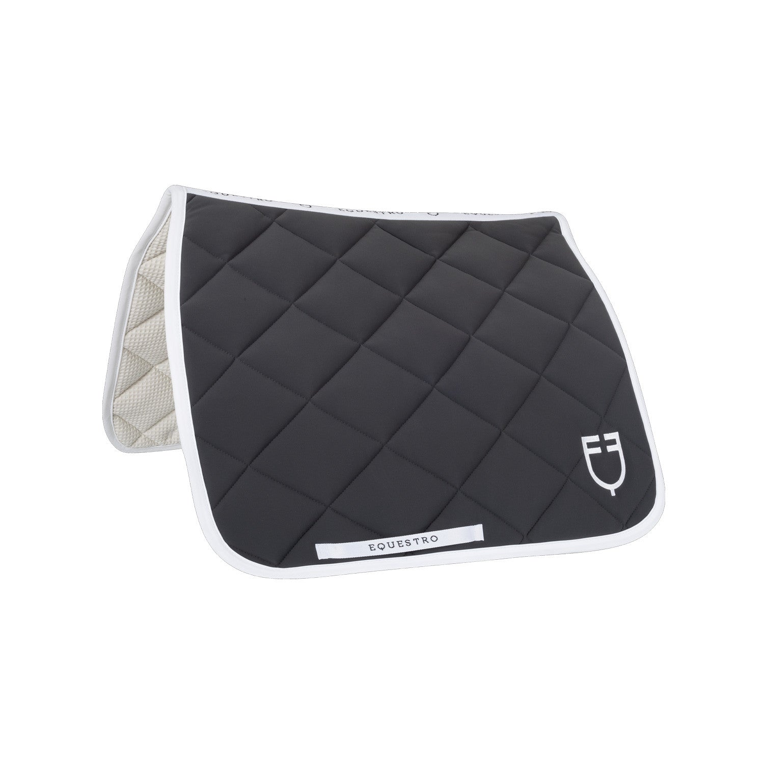Dressage saddle pad with diamond quilting.