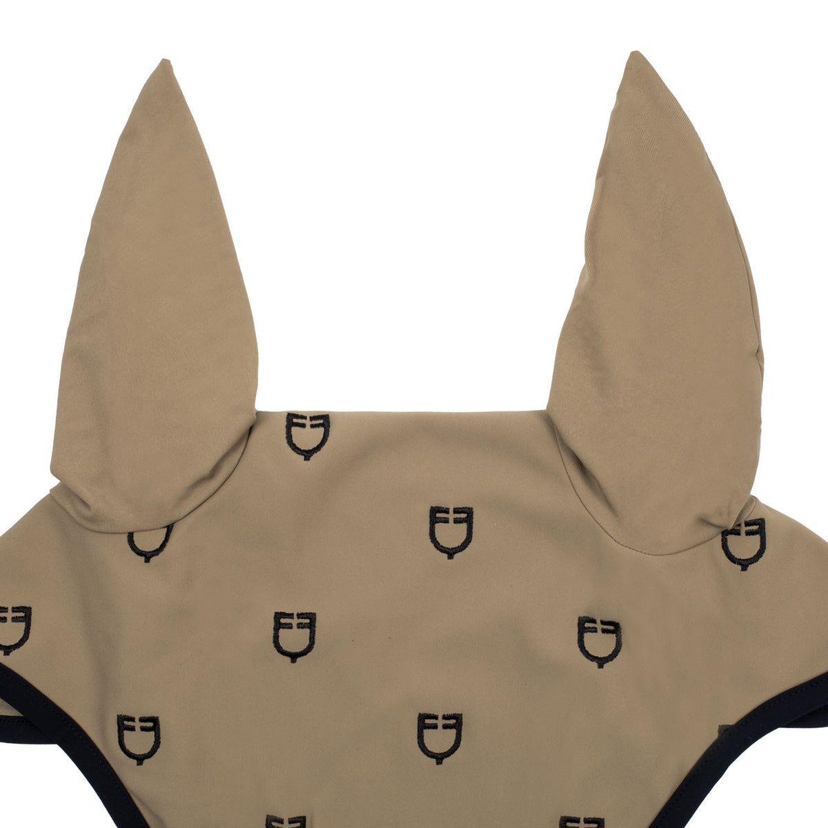 Equestro Multilogo Black Line Edition Fly Veil In Stretch Material