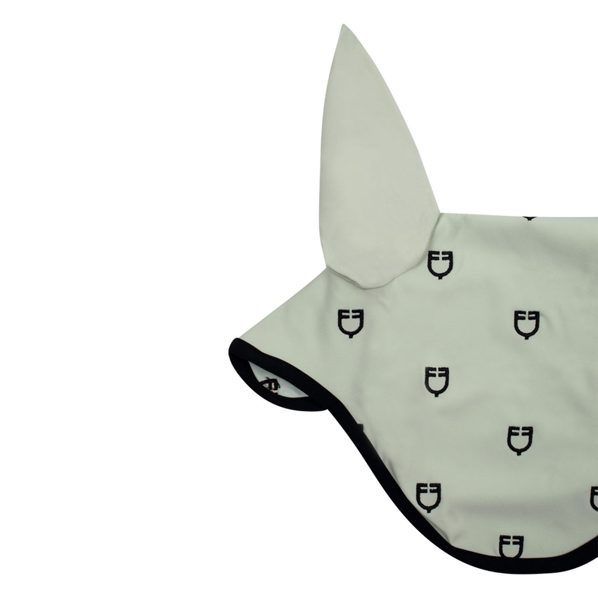 Equestro Multilogo Black Line Edition Fly Veil In Stretch Material