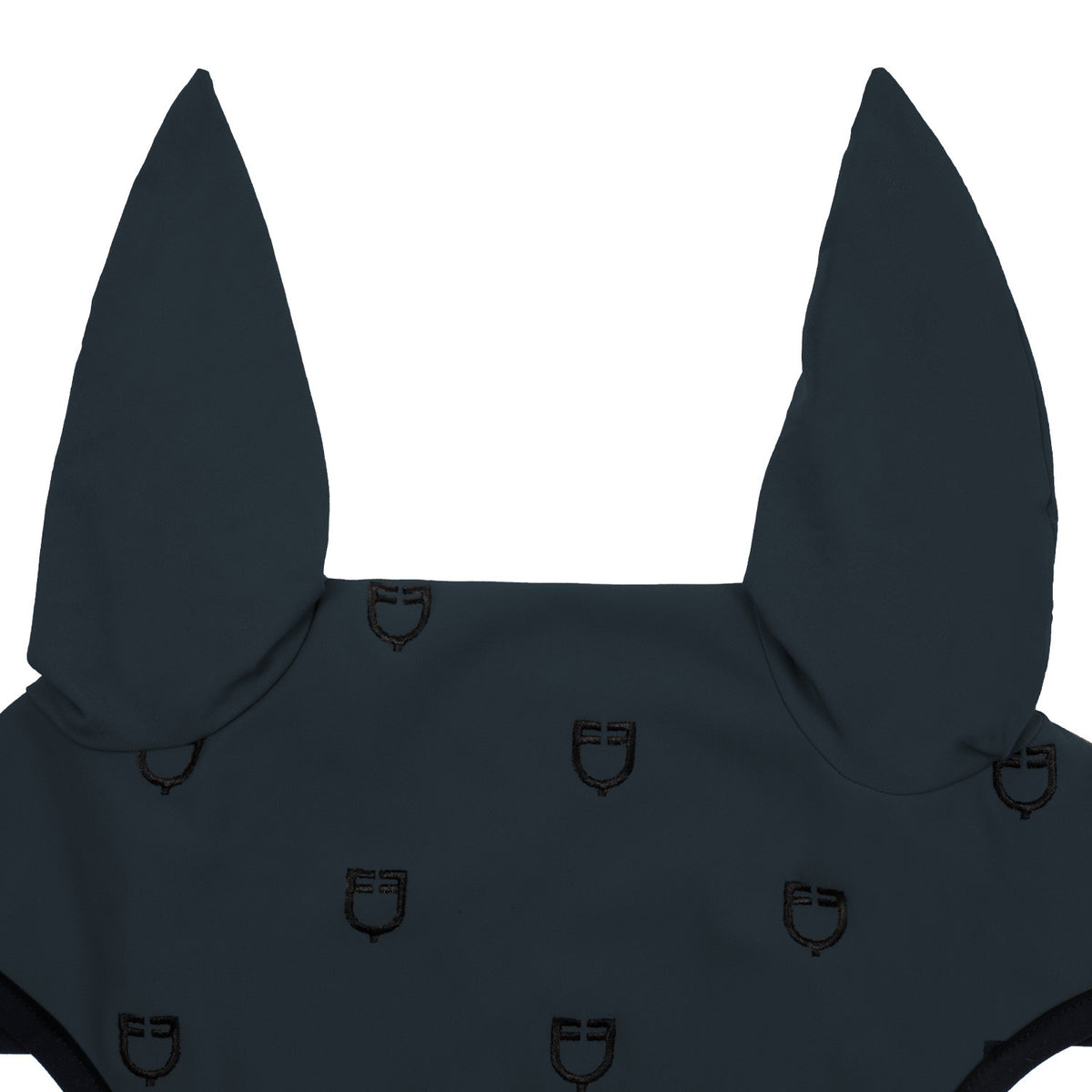 Equestro Multilogo Black Line Edition Fly Veil In Stretch Material