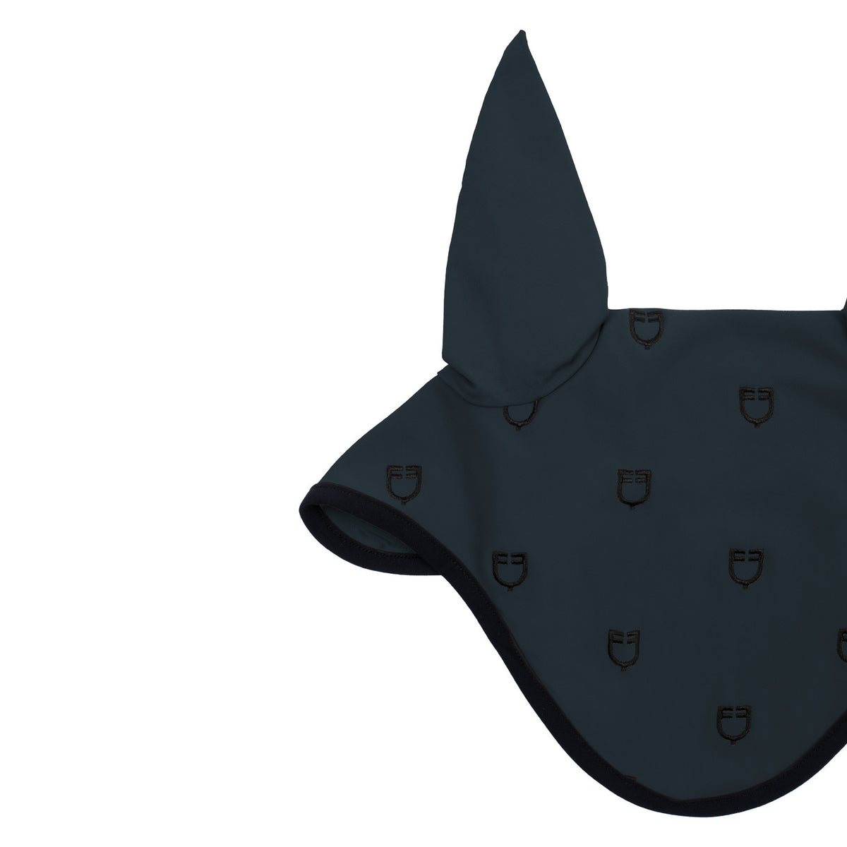 Equestro Multilogo Black Line Edition Fly Veil In Stretch Material