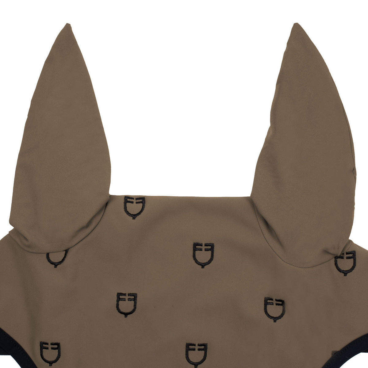 Equestro Multilogo Black Line Edition Fly Veil In Stretch Material