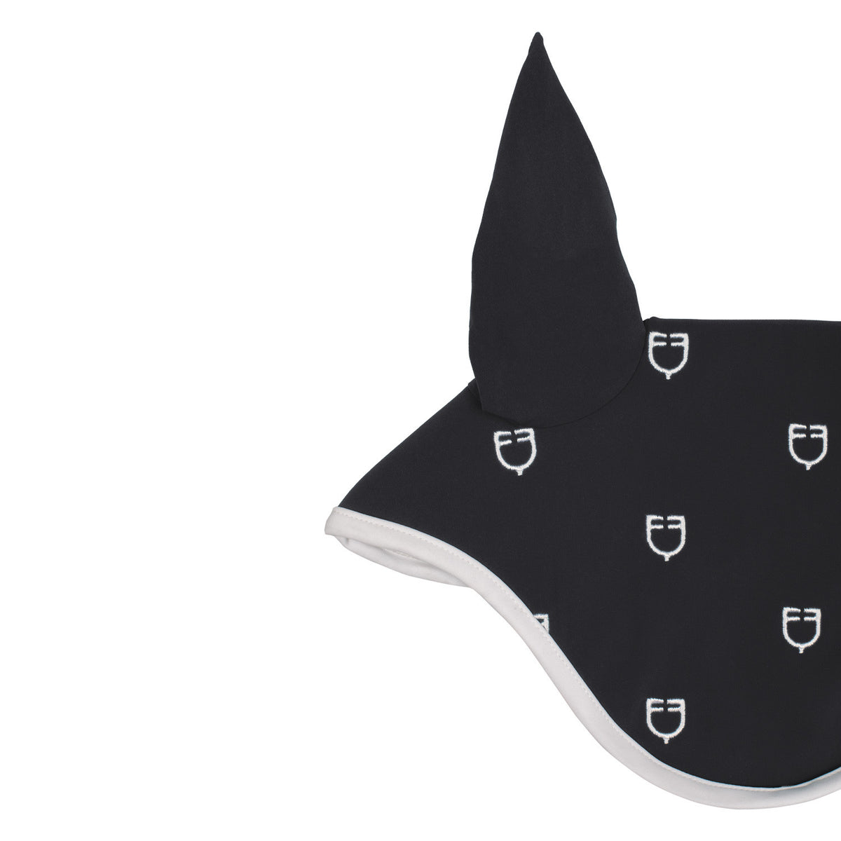 Equestro Multilogo White Line Edition Fly Veil In Technical Fabric