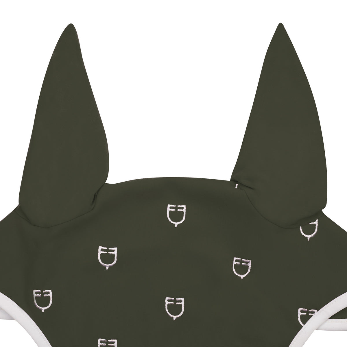 Equestro Multilogo White Line Edition Fly Veil In Technical Fabric